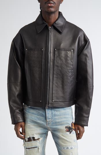 AMIRI MA Quad Embossed Leather Work Jacket | Nordstrom AMIRI MA Quad Embossed Leather Work Jacket | Nordstrom