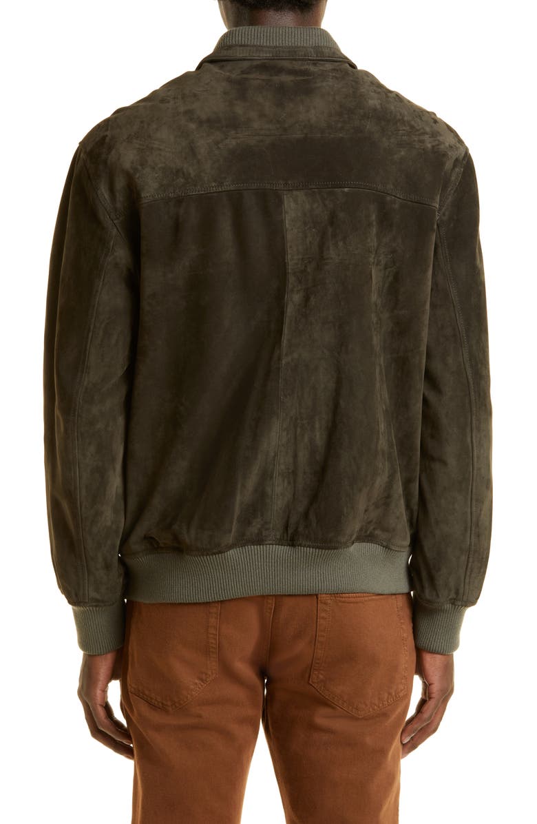 Loro Piana Men's Kent Suede Bomber Jacket, Alternate, color, 