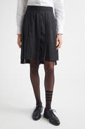 Thom Browne Drop Back Pleated Wool Skirt