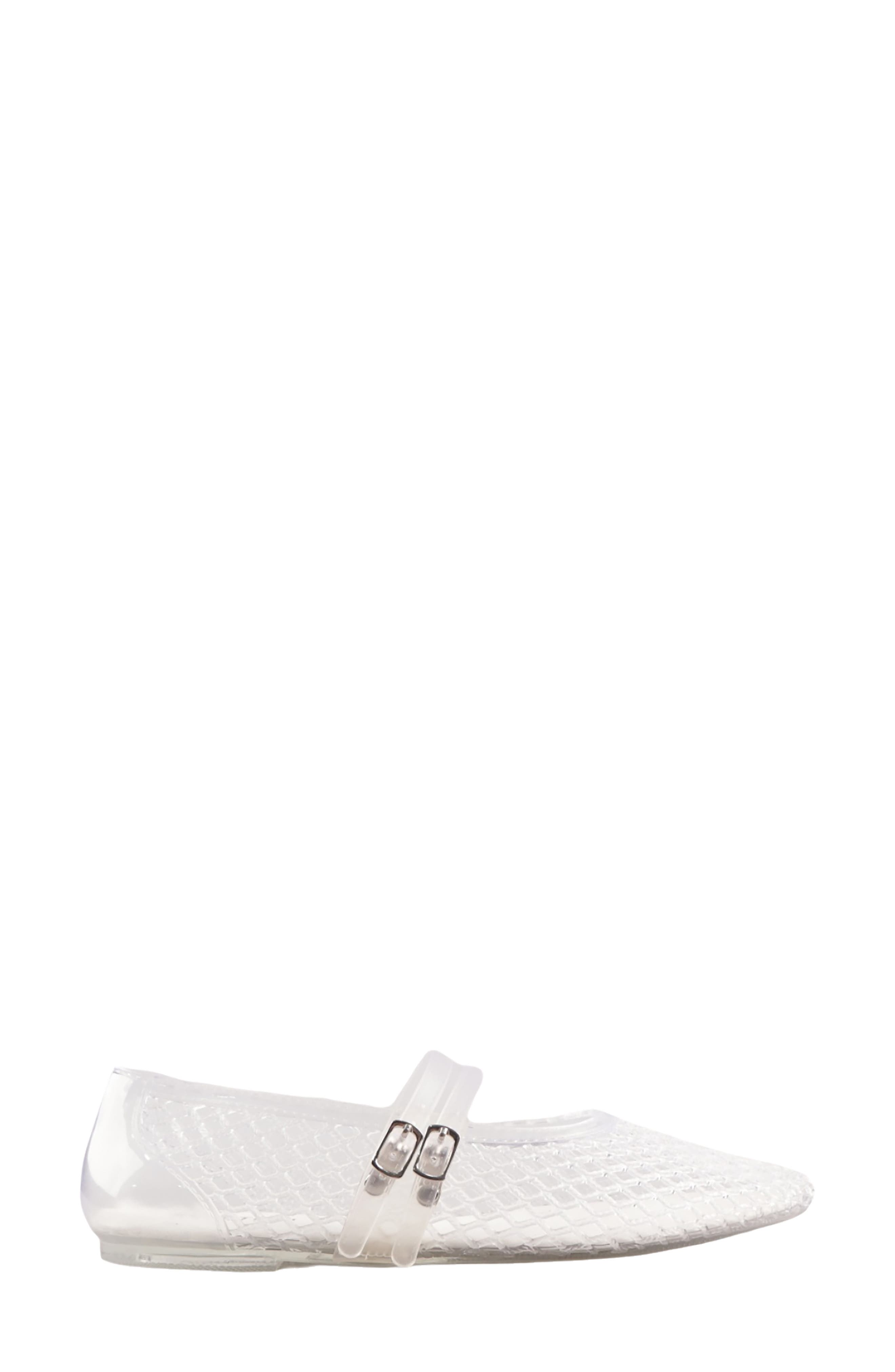 Malibu Mesh Mary Jane Flat, Alternate, color, CLEAR