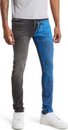 Cult of Individuality Strat Paint Splatter Super Skinny Jeans
