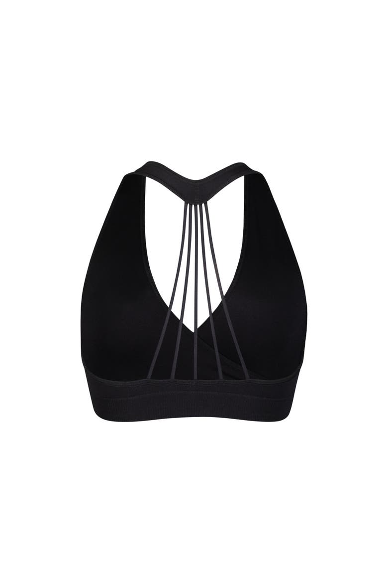 Hug Strappy Halter Sports Bralette, Alternate, color, Black