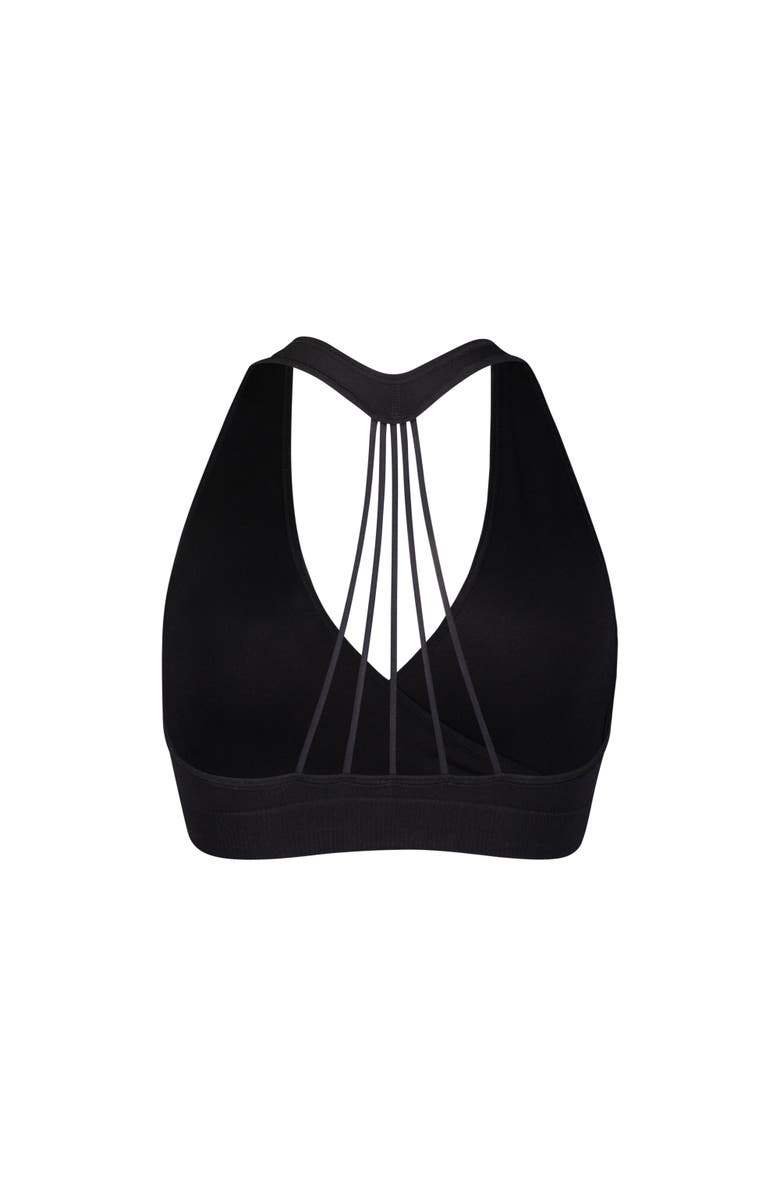 BRABAR Hug Strappy Halter Sports Bralette, Alternate, color, Black