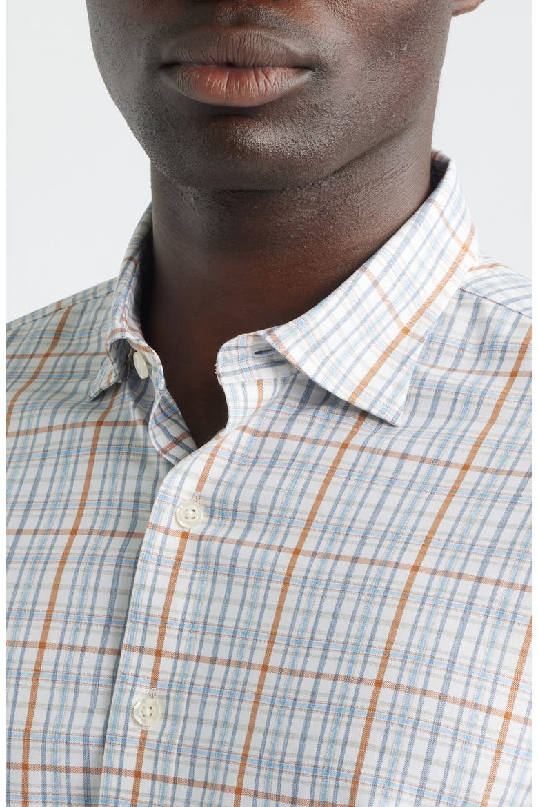 Suave Plaid Button-Down Shirt, Alternate, color, WHITE