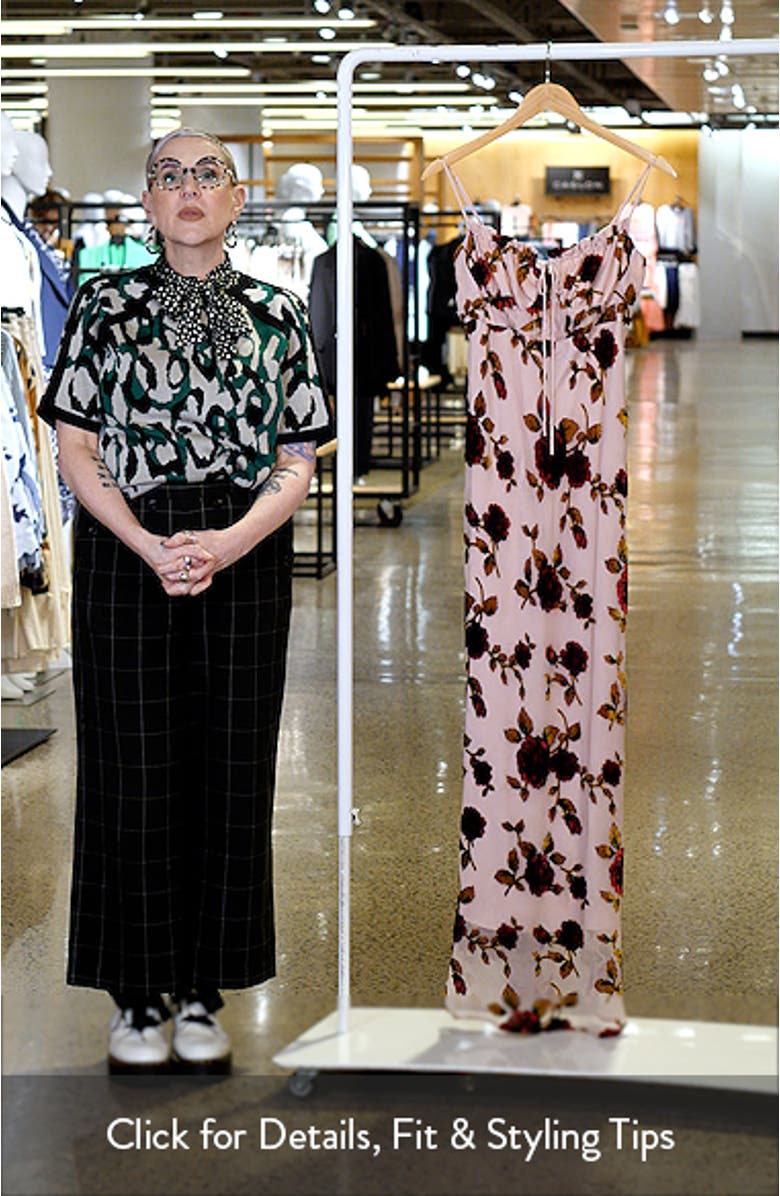 Ruched Floral Devoré Slipdress, sales video thumbnail