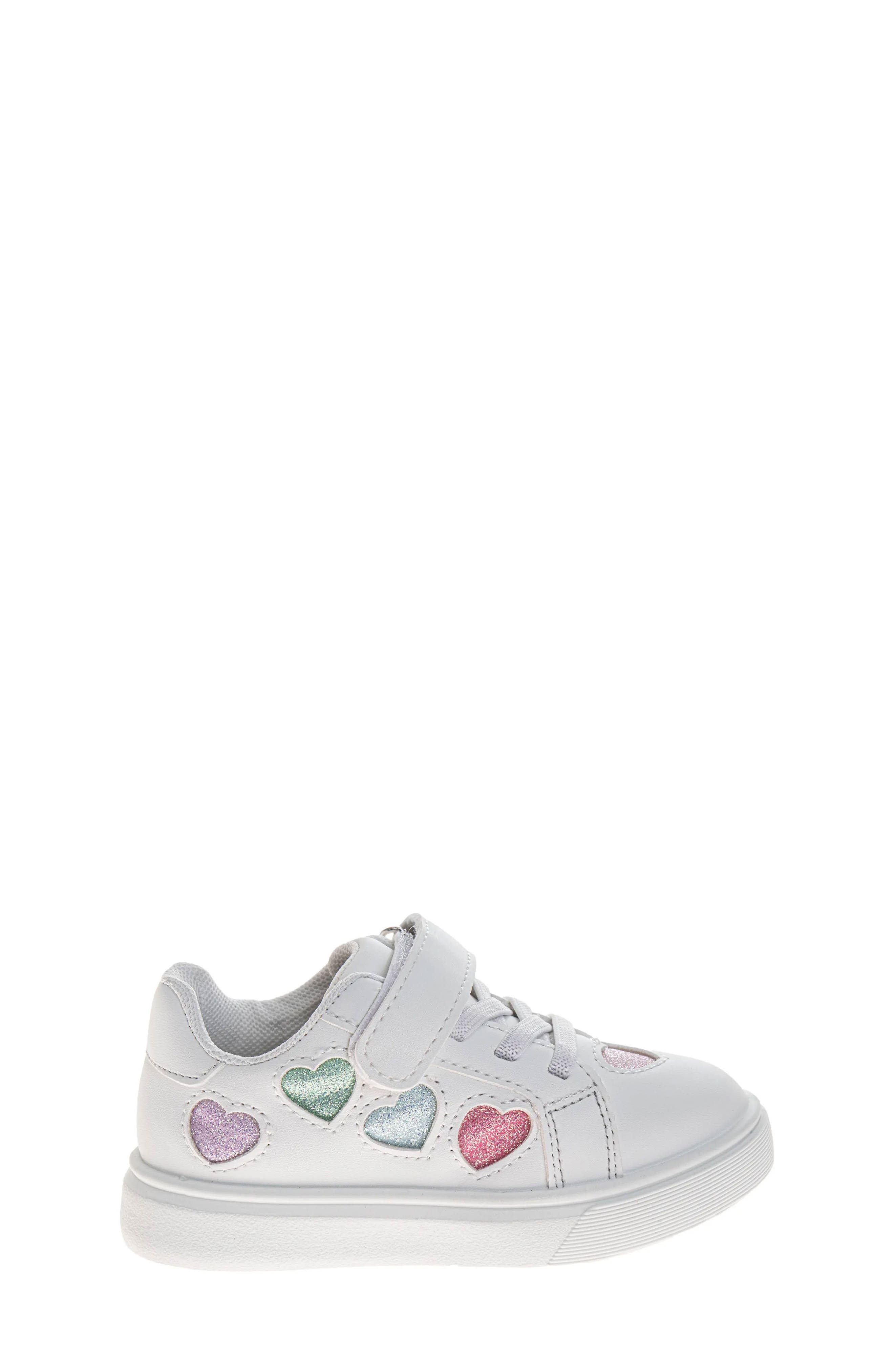 Kensie Girl Sneaker Girls, Alternate, color, White Silver
