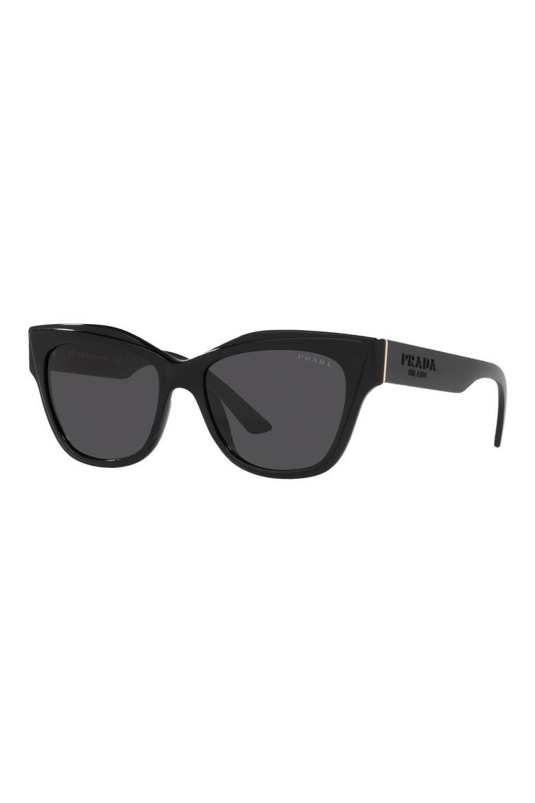 53mm Cat Eye Sunglasses, Alternate, color, BLACK WHITE