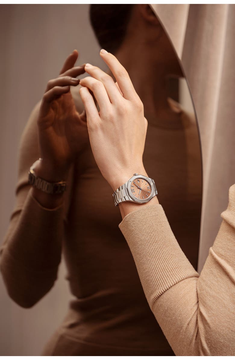 Baume & Mercier Riviera 10764 Bracelet Watch, 36mm, Alternate, color, Lacquered Terracotta