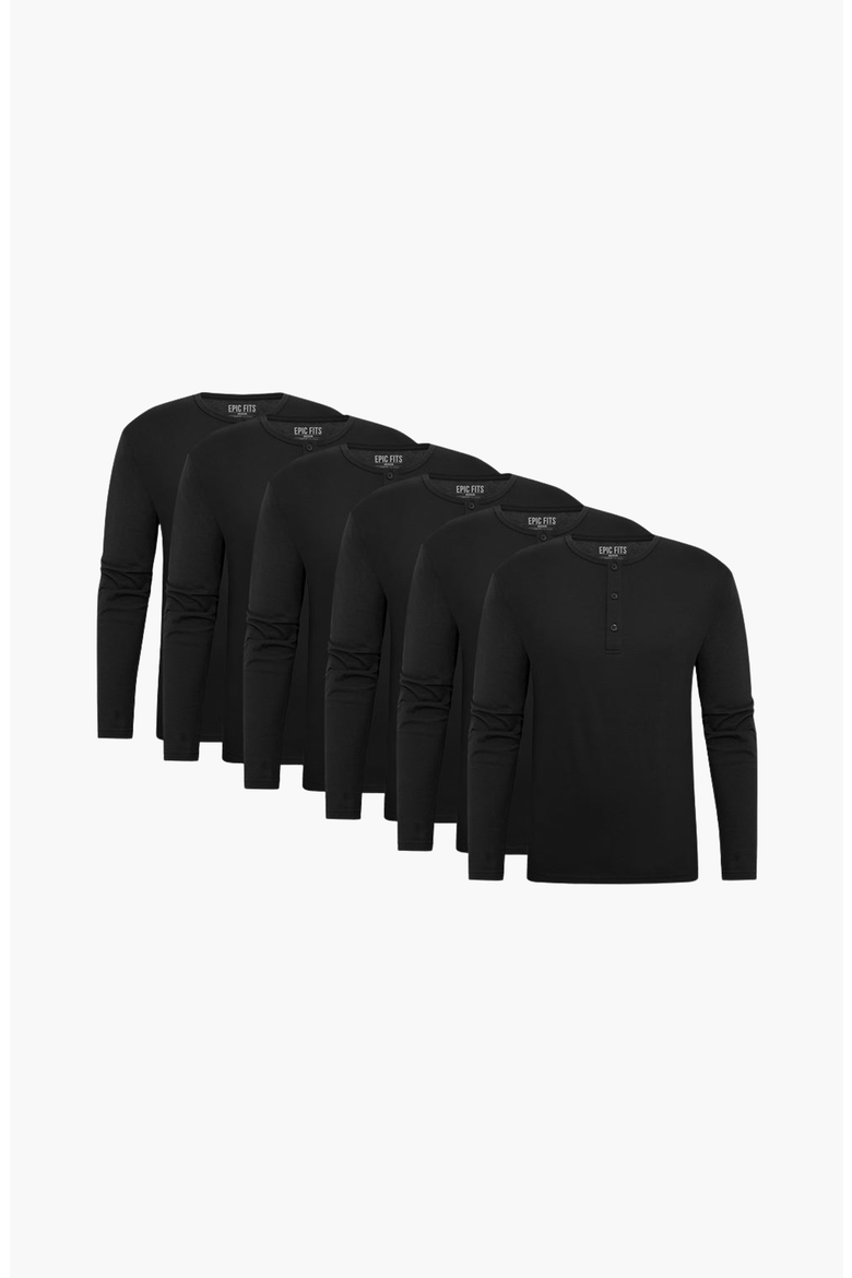 Long Sleeve Henley, Main, color, Black