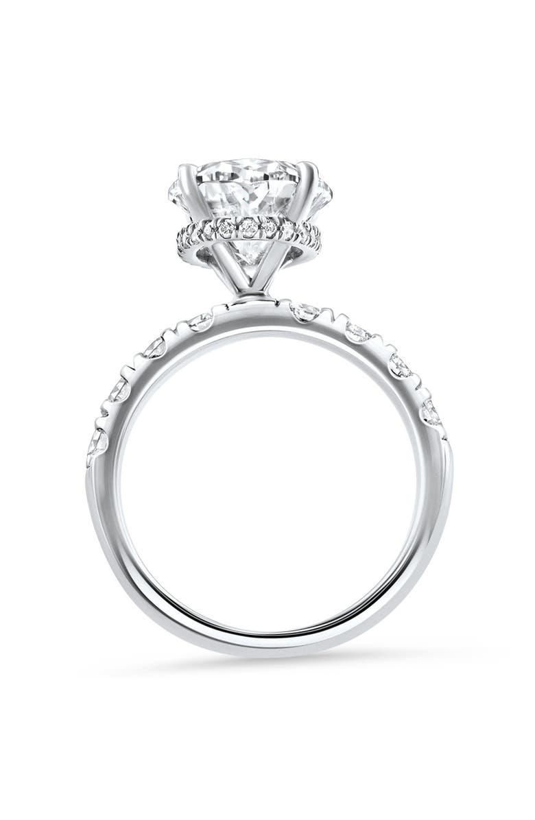 Bliss Diamond Certified 5.28Ct Oval Diamond Side Halo Engagement Ring 14k Gold Lab Grown, Alternate, color, 14K White Gold