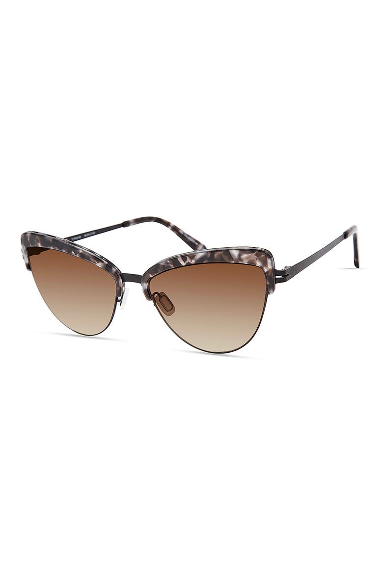 56mm Cat Eye Sunglasses, Alternate, color, GREY TORTOISE