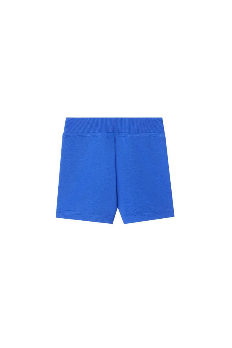 Girls' Check Trim Cotton Shorts, Alternate, color, Hyacinth blue