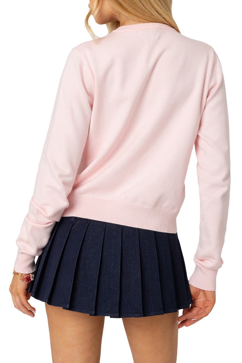 Shlo Crewneck Cardigan, Alternate, color, LIGHT-PINK