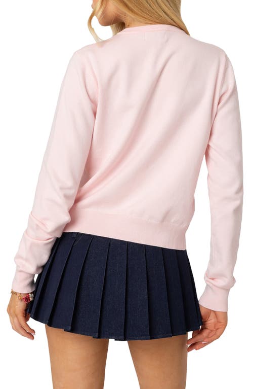 Edikted Shlo Knitted Cardigan In Pink