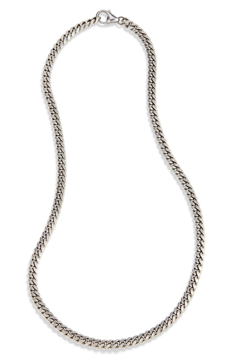 SAVVY CIE JEWELS 18K Yellow Gold Vermeil 20" Italian Cuban Link Necklace, Main, color, 