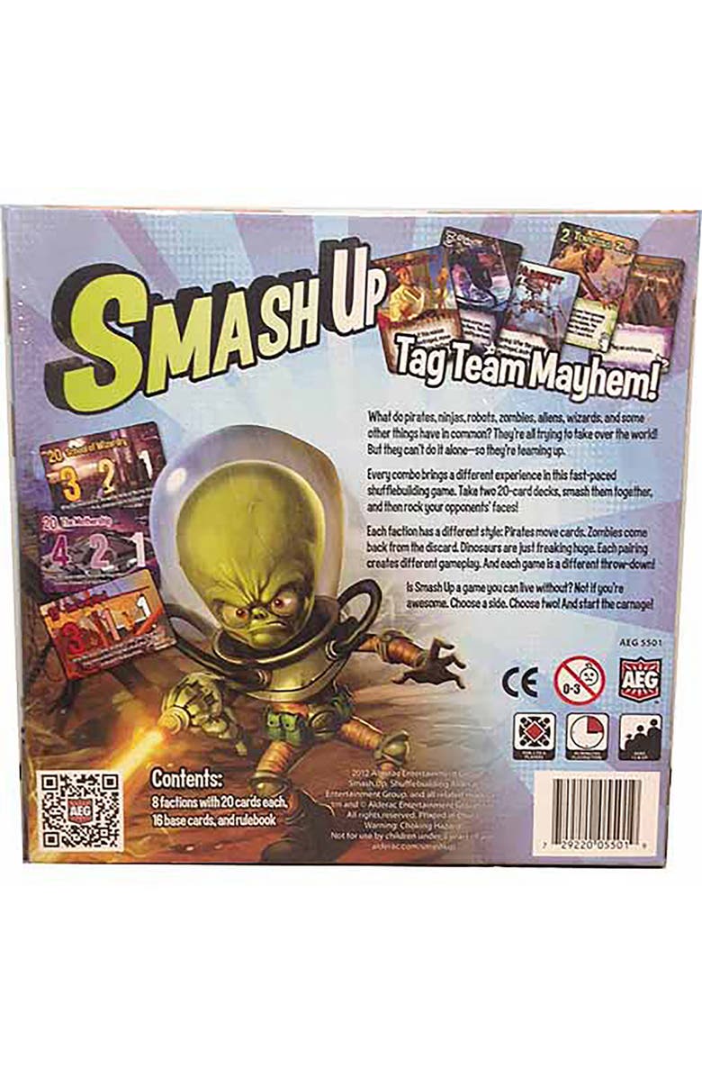 Alderac Entertainment Group (AEG) Smash Up Base Game, Shufflebuilding Card Game Ages 12+, Alternate, color, Multicolored