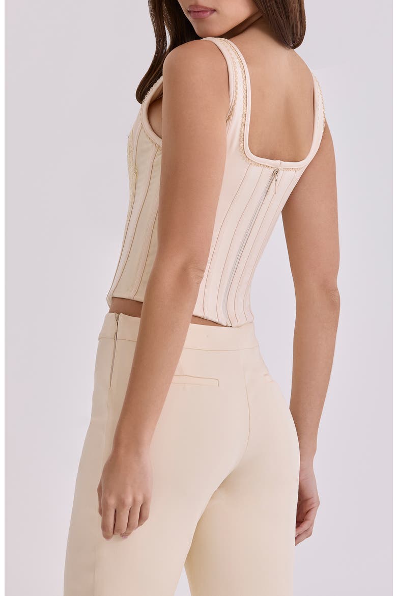 Mimi Ivory Embroidered Corset Top, Alternate, color, VINTAGE IVORY