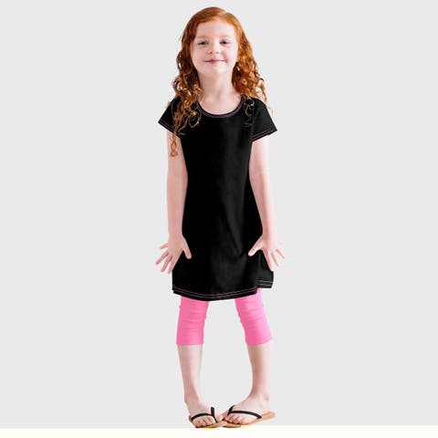 Baby Girls Soft 100% Cotton Knit Jersey Cap Sleeve Dress