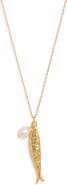 Nordstrom Freshwater Pearl Fish Pendant Necklace