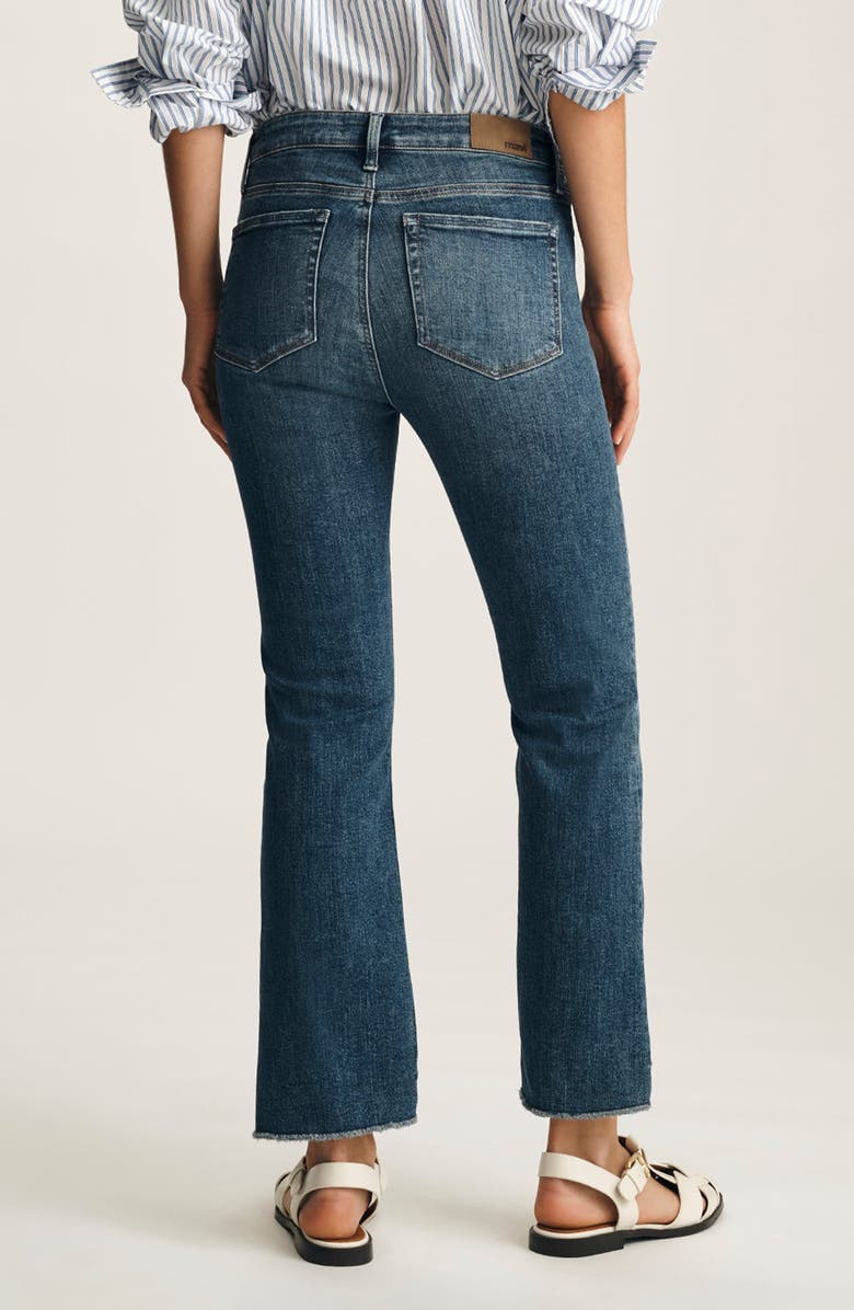 Mavi Jeans Anika Raw Hem Mid Rise Crop Flare Jeans, Alternate, color,