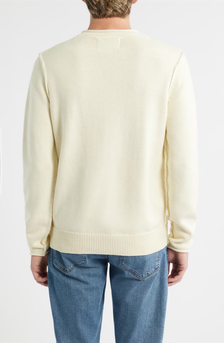 Schott NYC Lightweight Cotton Sweater, Alternate, color, Off White