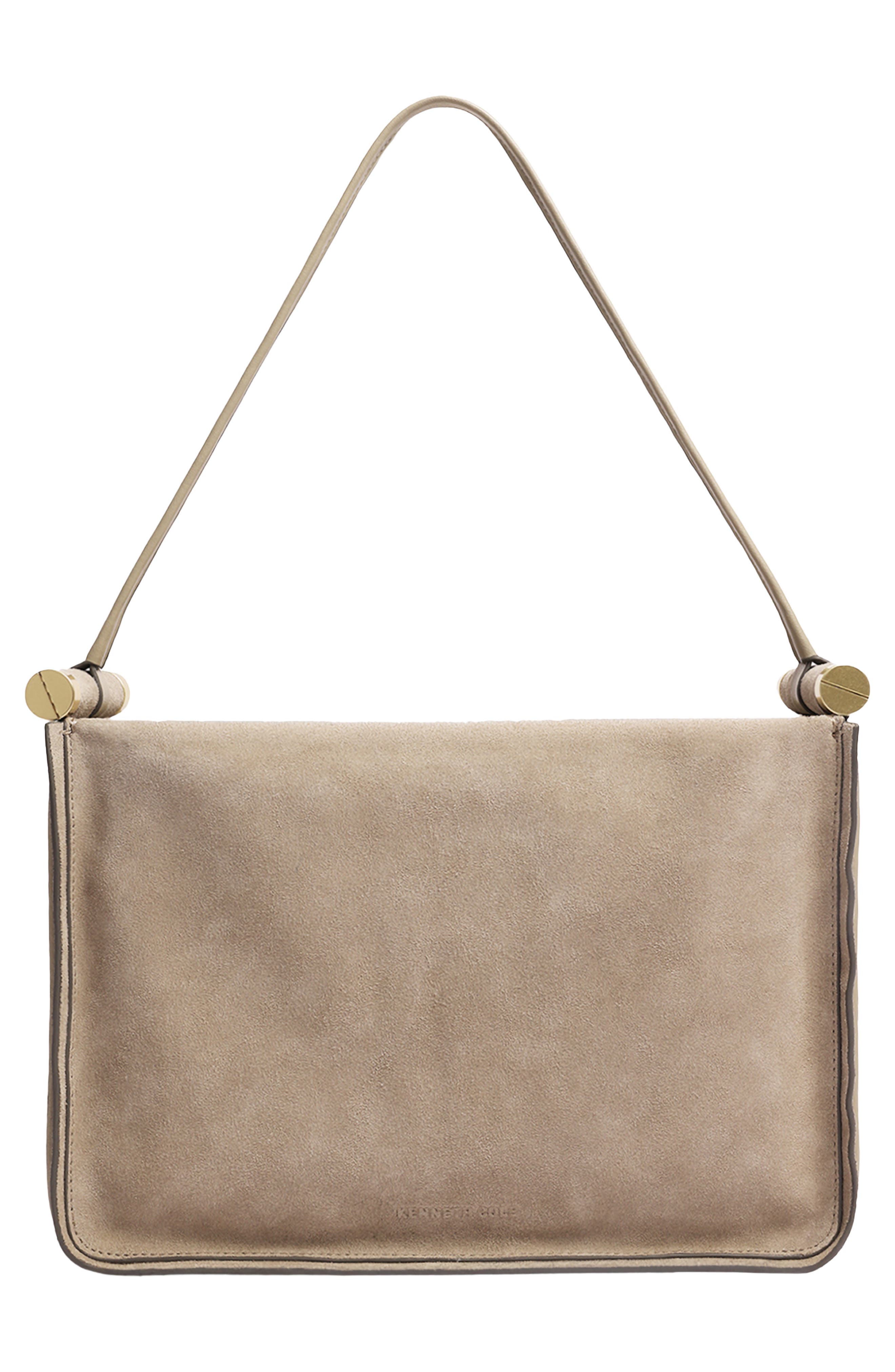 Highline Large Leather Shoulder Bag, Alternate, color, TAUPE