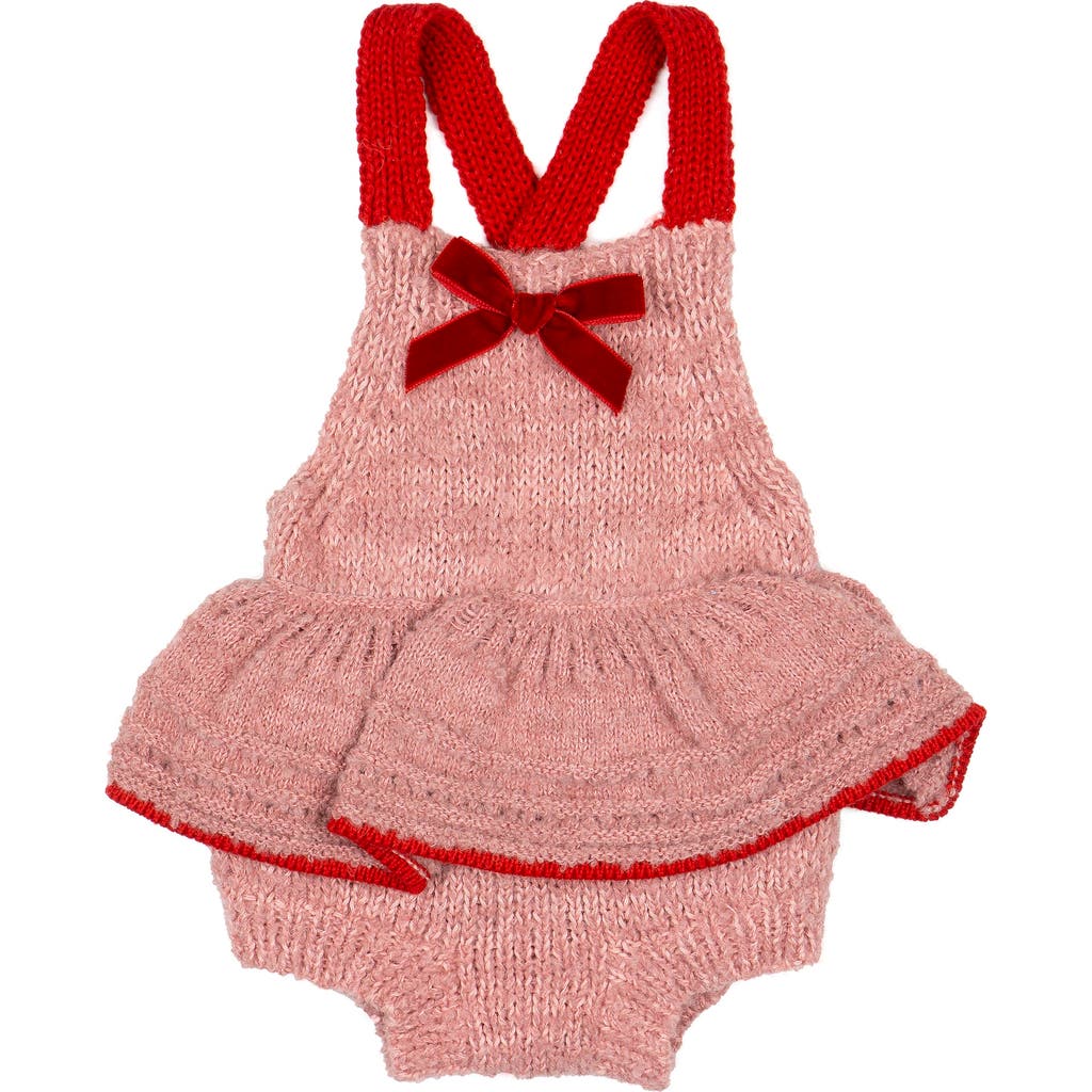 Wild Wawa Kids' Velvet Bow Romper In Red