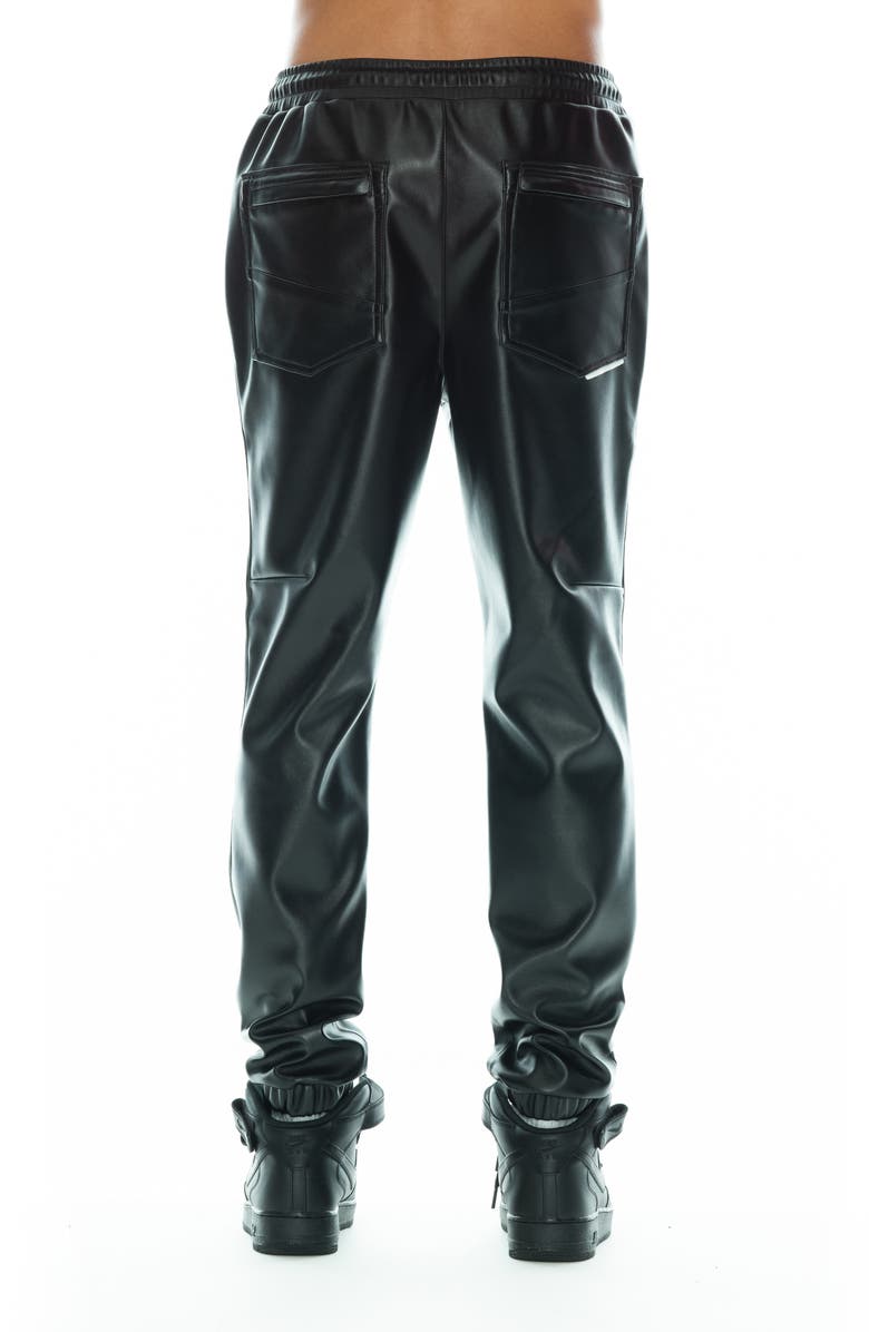 HVMAN Faux Leather Joggers, Alternate, color,