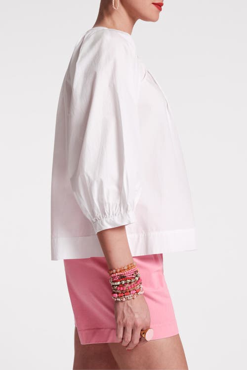 Shop Frances Valentine Zoe Top Sun Floral Cotton Poplin In White