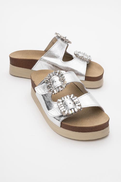 Forever & Always Shoes Polacca Leather Slide Sandal