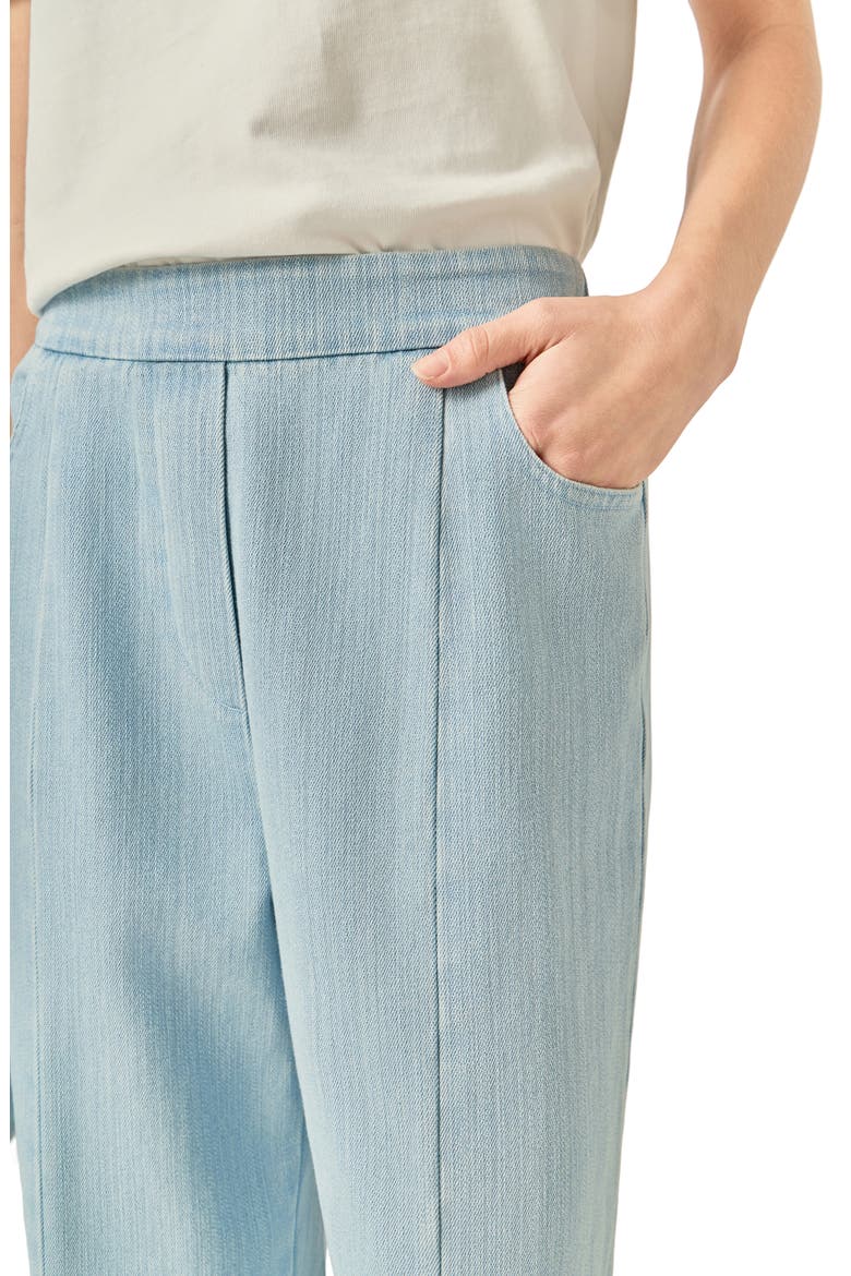 Pull-On Wide Leg Trouser Jeans, Alternate, color, DENIM