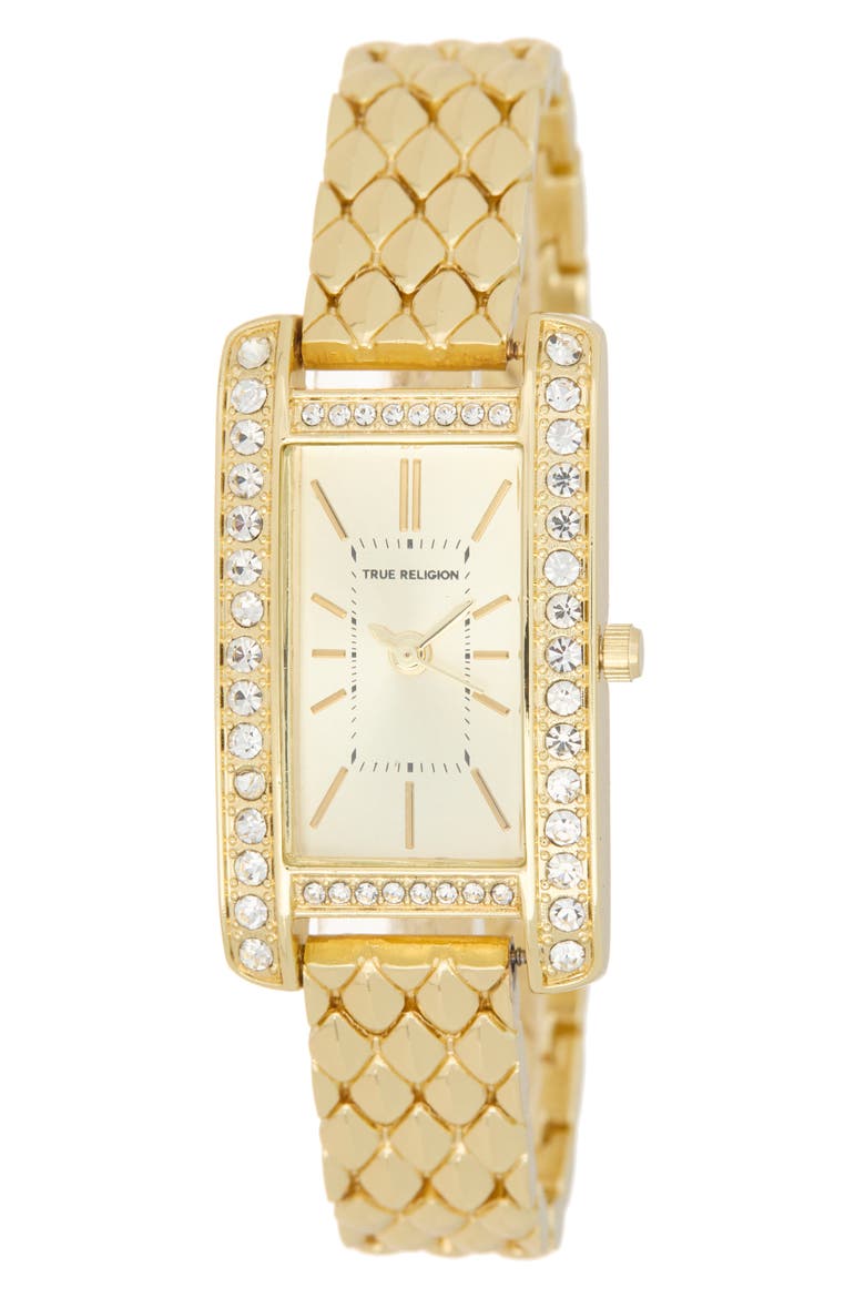 Diamond Dial Bracelet Watch, 23mm x 37mm, Main, color, GOLD