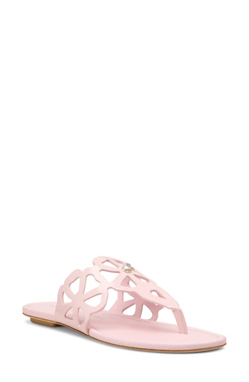Stuart Weitzman Jasmine Patent Cutout Thong Sandals