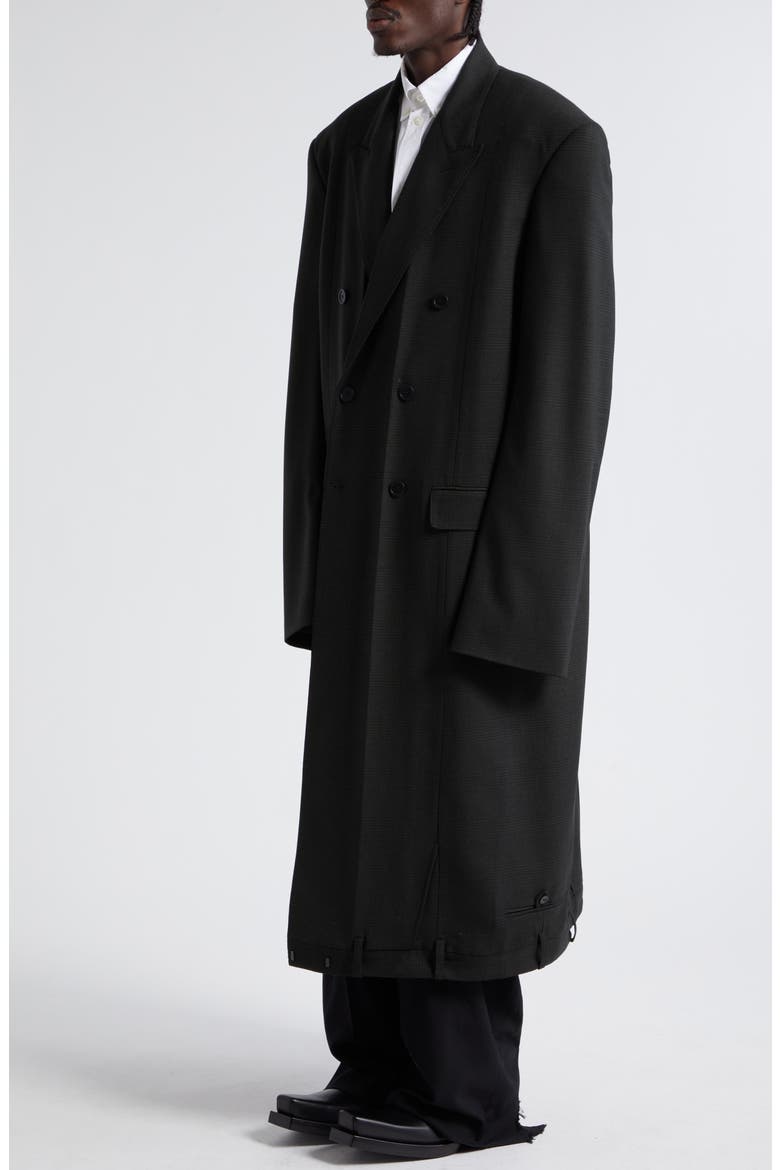 Glen Plaid Deconstructed Stretch Wool Coat, Alternate, color, KHAKI/ BLACK