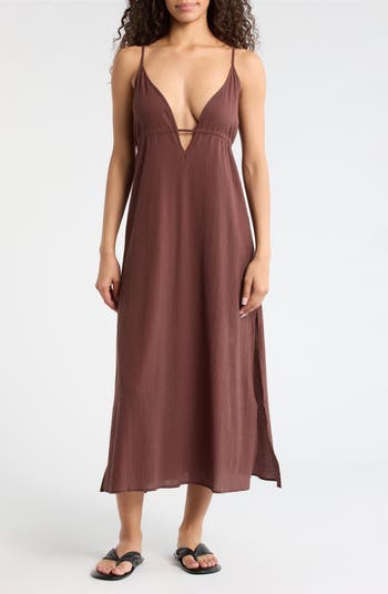 knee length dresses for ladies Crinkle Gauze Dress
