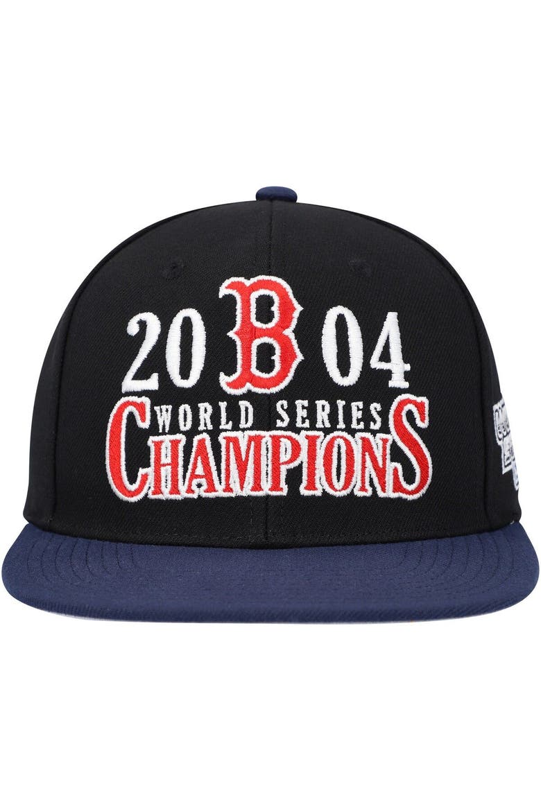Men's Mitchell & Ness Black Boston Red Sox World Series Champs Snapback Hat, Alternate, color, Black