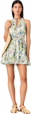 maje Short Patterned Backless Dress