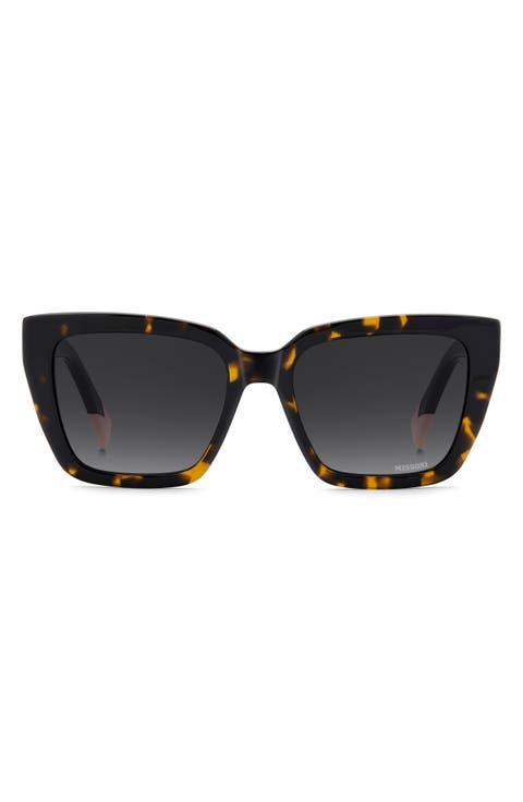 54mm Gradient Square Sunglasses