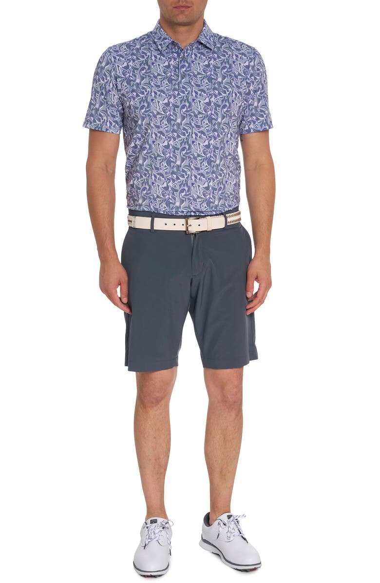 Robert Graham Retro Club Short Sleeve Performance Golf Polo, Alternate, color, Grey