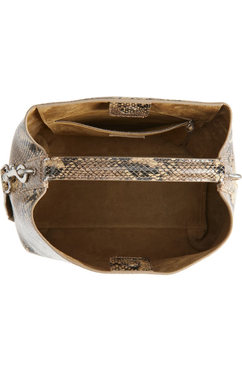 Dries Van Noten Python Print Leather Hobo Bag, Alternate, color,