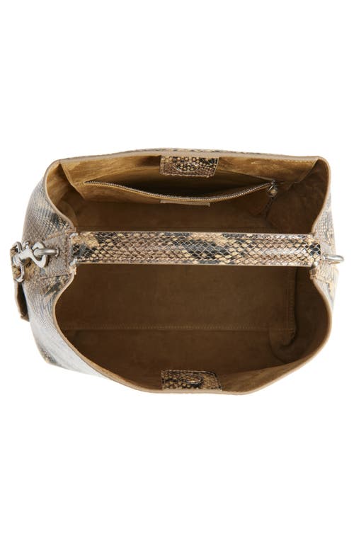 Dries Van Noten Python Print Leather Hobo Bag
