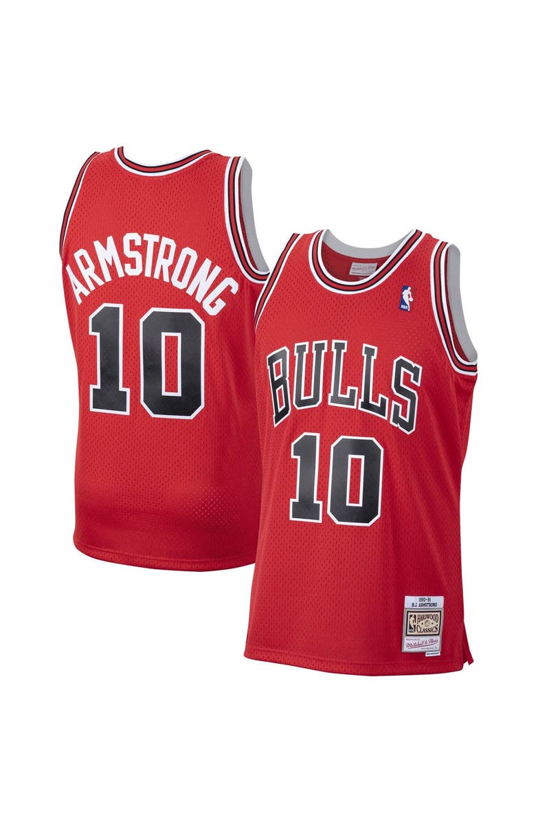Mitchell & Ness Men's Mitchell & Ness B. J. Armstrong Red Chicago Bulls 2001/02 Hardwood Classics Swingman Jersey, Main, color, 