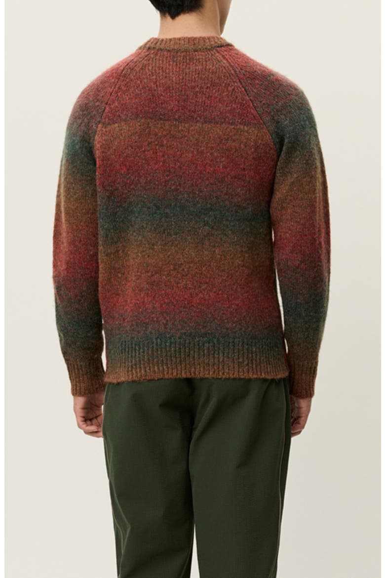 Brad Gradient Knit Sweater, Alternate, color, DARK CLAY ORANGE