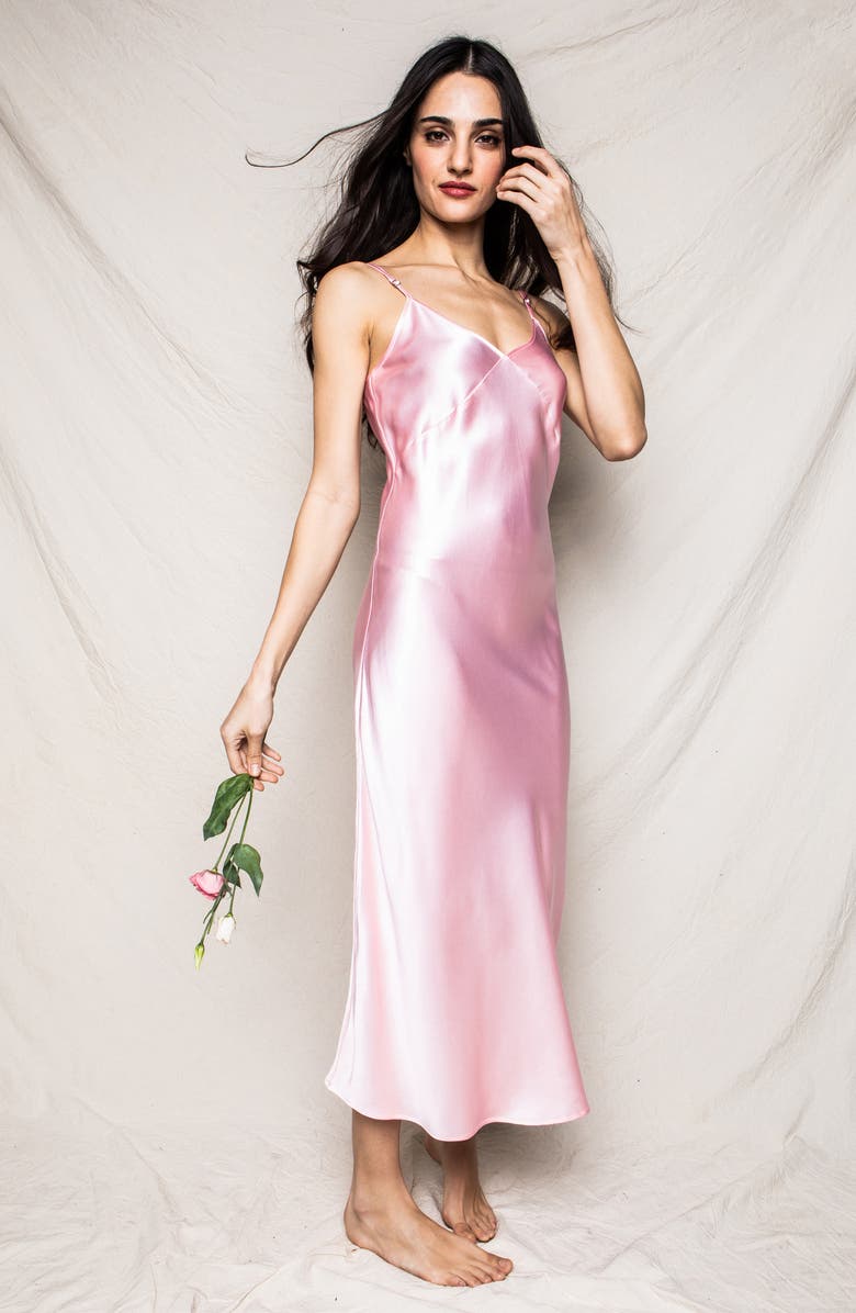 Petite Plume Silk Nightgown, Alternate, color,