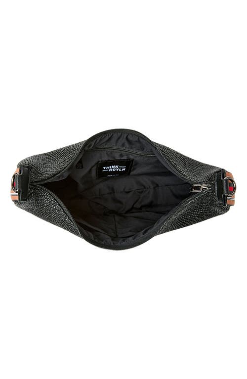 Think Royln Soho Sunset Shoulder Bag In Black Raffia