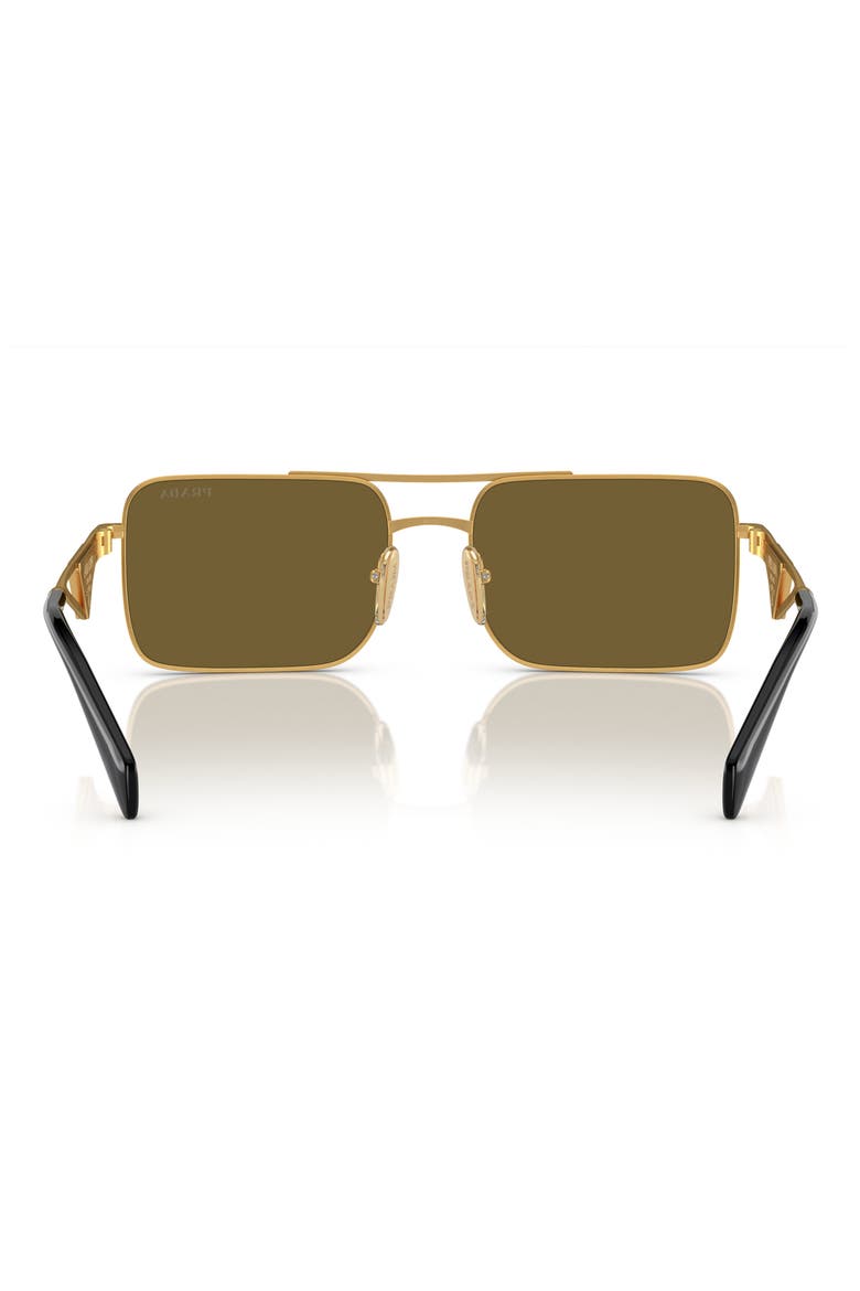 56mm Rectangular Sunglasses, Alternate, color, MATTE GOLD