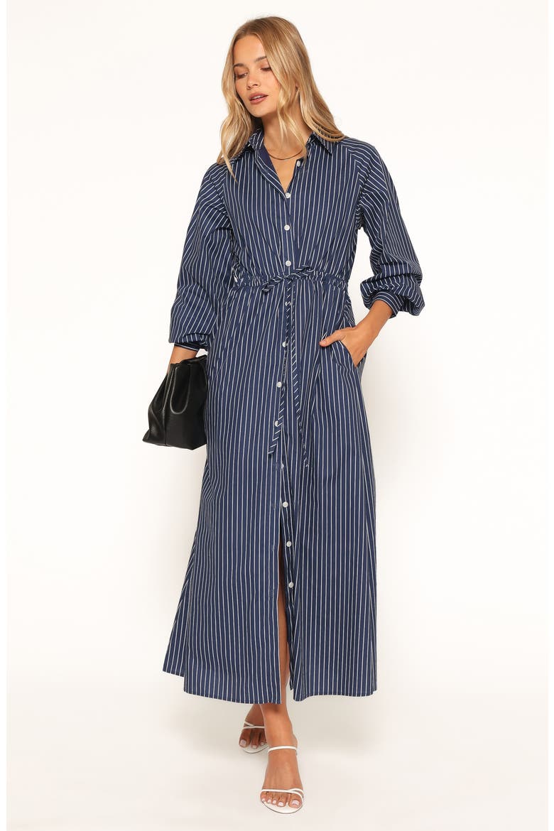 Hansel Long Sleeve Maxi Dress, Alternate, color, NAVY STRIPE