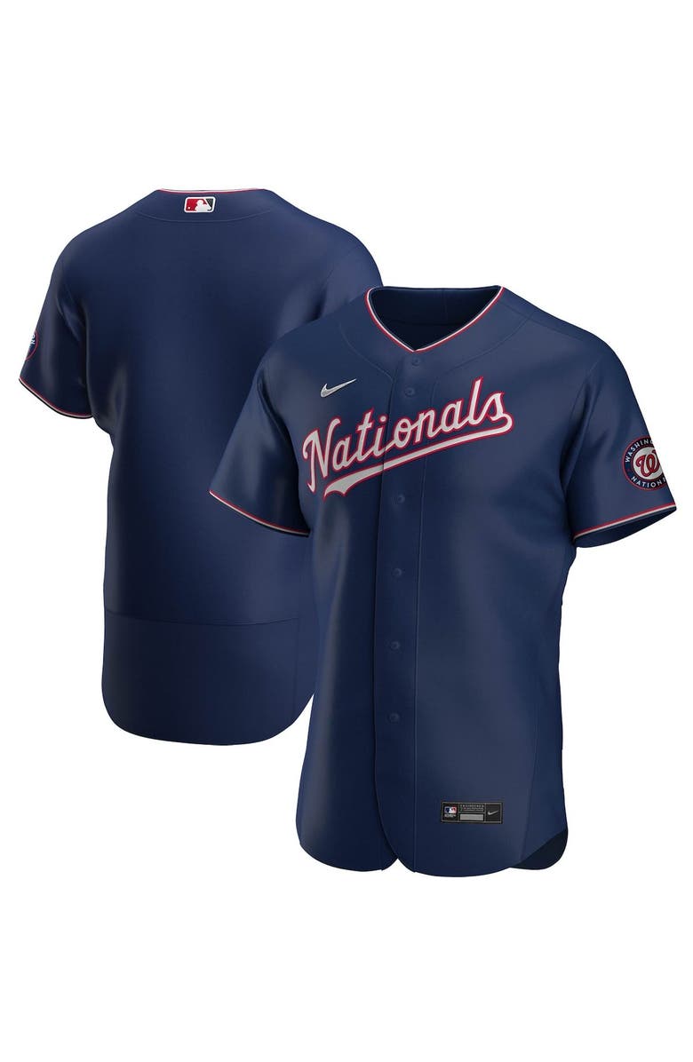 Nike Men's Nike Navy Washington Nationals Alternate Authentic Team Jersey, Alternate, color,