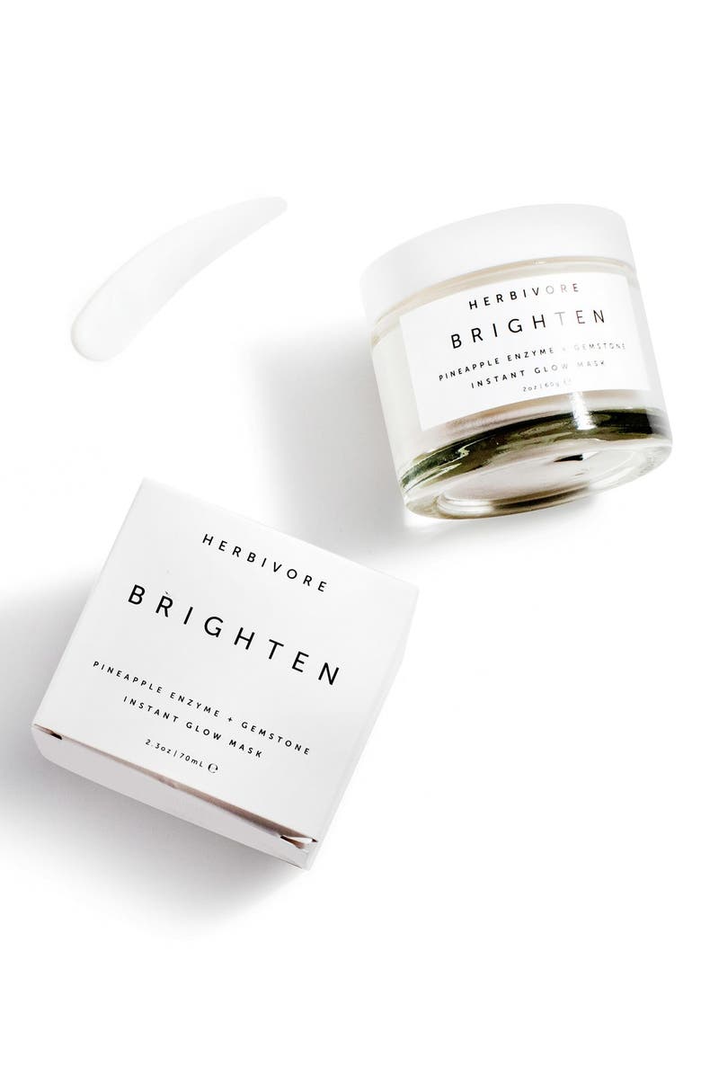 Herbivore Botanicals Brighten Pineapple Enzyme + Gemstone Instant Glow Mask, Alternate, color, 