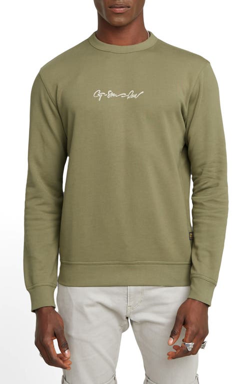 G-star G-script Logo Graphic Sweatshirt In Ensis Green